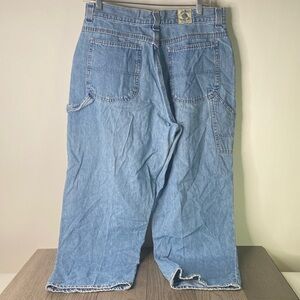 Vtg Riders by Lee Light Blue Wide Leg Carpenter Jeans Women’s Size 12 - 1348